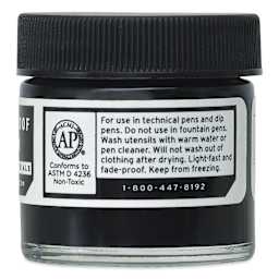 Blick Black Cat Waterproof India Ink - 1-1/4 oz, usage