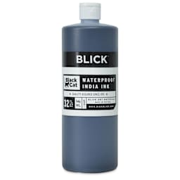 Blick Black Cat Waterproof India Ink - Quart