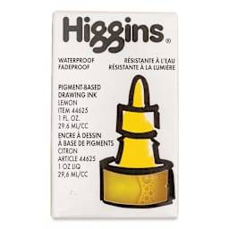 Higgins Drawing Ink - 1 oz, Lemon, front of the packaging