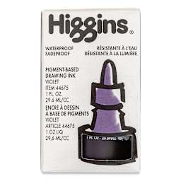 Higgins Drawing Ink - 1 oz, Violet, front of the packaging