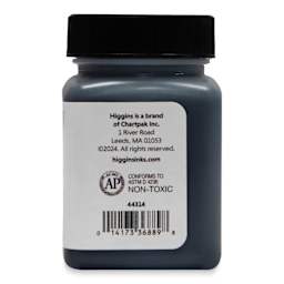 Higgins Calligraphy Ink - 2.5 oz, Black, Waterproof, Pigment Based, barcode side