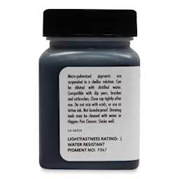 Higgins Calligraphy Ink - 2.5 oz, Black, Waterproof, Pigment Based, side