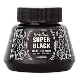 Speedball Super Black Waterproof India Ink - 2 oz
