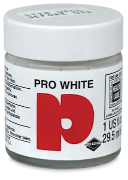 Daler-Rowney Pro Inks - Front of White 1 oz jar shown