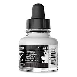 Daler-Rowney FW Acrylic Water-Resistant Artists Ink - 1 oz, White back