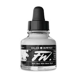 Daler-Rowney FW Acrylic Water-Resistant Artists Ink - 1 oz, White