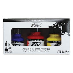 Daler-Rowney FW Acrylic Water-Resistant Artists Ink - 1 oz, Starter Colors, Set of 3