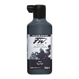 Daler-Rowney FW Acrylic Water-Resistant Artists Ink - 6 oz, Black