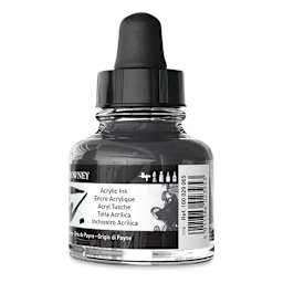 Daler-Rowney FW Acrylic Water-Resistant Artists Ink - 1 oz, Paynes Grey back