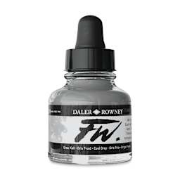 Daler-Rowney FW Acrylic Water-Resistant Artists Ink - 1 oz, Cool Gray