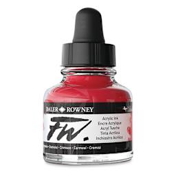 Daler-Rowney FW Acrylic Water-Resistant Artists Ink - 1 oz, Crimson side