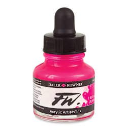 Daler-Rowney FW Acrylic Water-Resistant Artists Ink - 1 oz, Fluorescent Pink