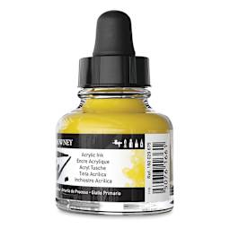 Daler-Rowney FW Acrylic Water-Resistant Artists Ink - 1 oz, Process Yellow back