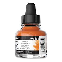 Daler-Rowney FW Acrylic Water-Resistant Artists Ink - 1 oz, Flame Orange back
