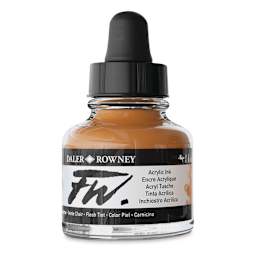 Daler-Rowney FW Acrylic Water-Resistant Artists Ink - 1 oz, Peach Pink side