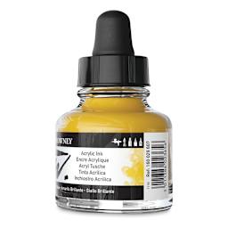 Daler-Rowney FW Acrylic Water-Resistant Artists Ink - 1 oz, Brilliant Yellow back