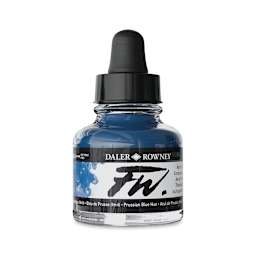 Daler-Rowney FW Acrylic Water-Resistant Artists Ink - 1 oz, Prussian Blue
