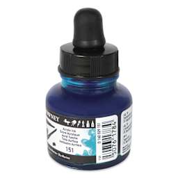 Daler-Rowney FW Acrylic Water-Resistant Artists Ink - 1 oz, Marine Blue side