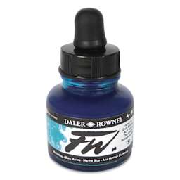 Daler-Rowney FW Acrylic Water-Resistant Artists Ink - 1 oz, Marine Blue