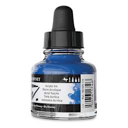 Daler-Rowney FW Acrylic Water-Resistant Artists Ink - 1 oz, Rowney Blue back