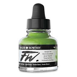 Daler-Rowney FW Acrylic Water-Resistant Artists Ink - 1 oz, Light Green side