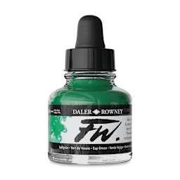 Daler-Rowney FW Acrylic Water-Resistant Artists Ink - 1 oz, Sap Green