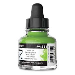 Daler-Rowney FW Acrylic Water-Resistant Artists Ink - 1 oz, Fluorescent Green back