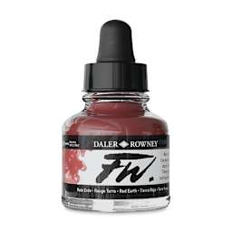 Daler-Rowney FW Acrylic Water-Resistant Artists Ink - 1 oz, Red Earth