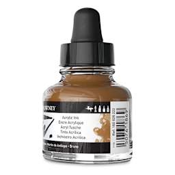 Daler-Rowney FW Acrylic Water-Resistant Artists Ink - 1 oz, Antelope Brown back