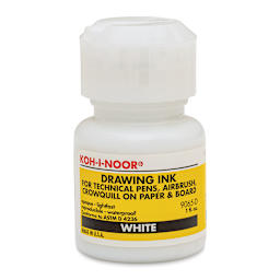 Koh-I-Noor Water-Resistant Drawing Ink - 1 oz, Opaque White