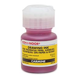 Koh-I-Noor Water-Resistant Drawing Ink - 1 oz, Carmine Red