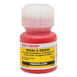 Koh-I-Noor Water-Resistant Drawing Ink - 1 oz, Vermilion back