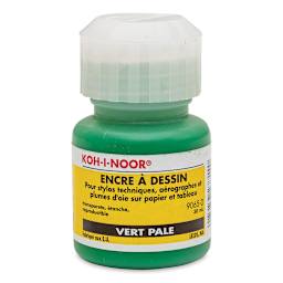 Koh-I-Noor Water-Resistant Drawing Ink - 1 oz, Light Green back