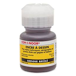 Koh-I-Noor Water-Resistant Drawing Ink - 1 oz, Burnt Sienna back