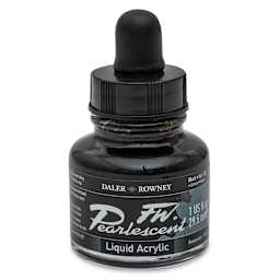 Daler-Rowney FW Acrylic Pearlescent Liquid Acrylic Artist's Ink - 1 oz, Black