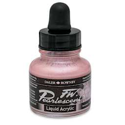 Daler-Rowney FW Acrylic Pearlescent Liquid Acrylic Artist's Ink - 1 oz, Platinum Pink