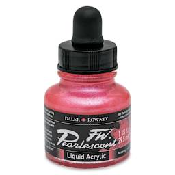 Daler-Rowney FW Acrylic Pearlescent Liquid Acrylic Artist's Ink - 1 oz, Hot Mama Red