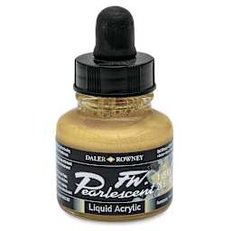 Daler-Rowney FW Acrylic Pearlescent Liquid Acrylic Artist's Ink - 1 oz, Bell Bronze