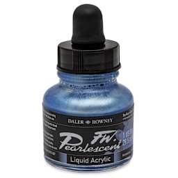 Daler-Rowney FW Acrylic Pearlescent Liquid Acrylic Artist's Ink - 1 oz, Sky Blue
