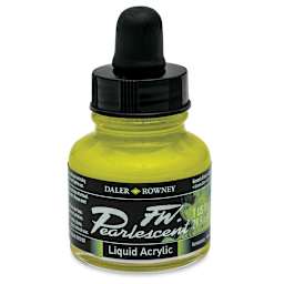 Daler-Rowney FW Acrylic Pearlescent Liquid Acrylic Artist's Ink - 1 oz, Genesis Green