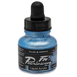 Daler-Rowney FW Acrylic Pearlescent Liquid Acrylic Artist's Ink - 1 oz, Sun-up Blue