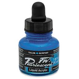 Daler-Rowney FW Acrylic Pearlescent Liquid Acrylic Artist's Ink - 1 oz, Galactic Blue