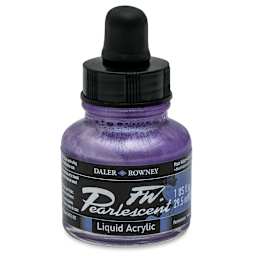 Daler-Rowney FW Acrylic Pearlescent Liquid Acrylic Artist's Ink - 1 oz, Moon Violet