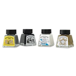 Metallic Colors, Set of 4  Ink Bottles