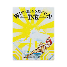 Winsor & Newton Drawing Ink - Sunshine Yellow, 14 ml package