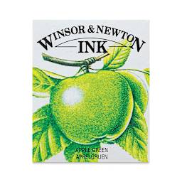 Winsor & Newton Drawing Ink - Apple Green, 14 ml package