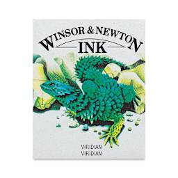 Winsor & Newton Drawing Ink - Viridian, 14 ml package