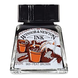 Winsor & Newton Drawing Ink - Peat Brown, 14 ml