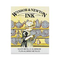 Winsor & Newton Drawing Ink - Silver, 14 ml package