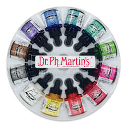 Dr. Ph. Martin's Bombay India Ink Set - 1 oz, Round Set, Set of 12 in package